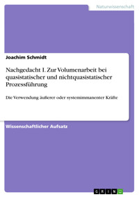 Nachgedacht I. Zur Volumenarbeit bei quasistatischer und nichtquasistatischer Prozessführung - Joachim Schmidt - E-Book
