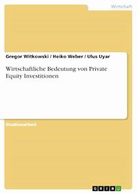 Wirtschaftliche Bedeutung von Private Equity Investitionen - Gregor Witkowski - E-Book