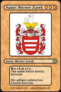The noble Polish family Korczak. Die adligen polnischen Familie Korczak. - Werner Zurek - E-Book