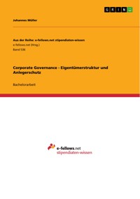 Corporate Governance - Eigentümerstruktur und Anlegerschutz - Johannes Müller - E-Book