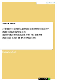 Multiprojektmanagement unter besonderer Berücksichtigung des Ressourcenmanagements mit einem Beispiel eines IT Dienstleisters - Anne Kaluzni - E-Book