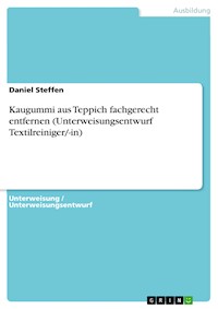 Kaugummi aus Teppich fachgerecht entfernen (Unterweisungsentwurf Textilreiniger/-in) - Daniel Steffen - E-Book