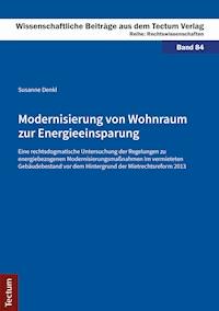 Modernisierung von Wohnraum zur Energieeinsparung - Susanne Denkl - E-Book