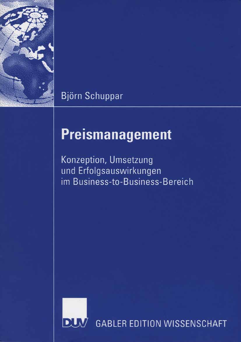 Preismanagement - Björn Schuppar - E-Book