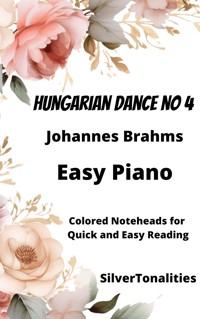 Hungarian Dance Number 4 Easy Piano Sheet Music with Colored Notation - SilverTonalities - E-Book