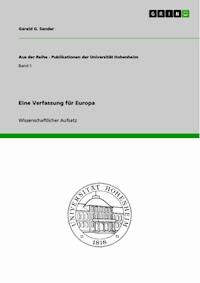 Eine Verfassung für Europa - Gerald G. Sander - E-Book
