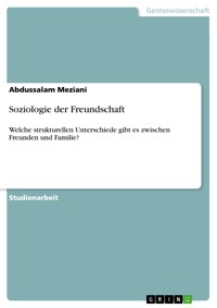 Soziologie der Freundschaft - Abdussalam Meziani - E-Book