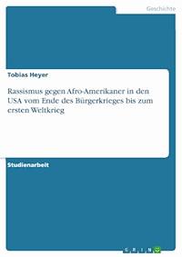 Rassismus gegen Afro-Amerikaner in den USA vom Ende des Bürgerkrieges bis zum ersten Weltkrieg - Tobias Heyer - E-Book