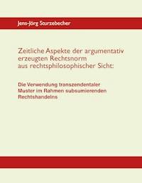Zeitliche Aspekte der argumentativ erzeugten Rechtsnorm aus rechtsphilosophischer Sicht - Jens-Jörg Sturzebecher - E-Book