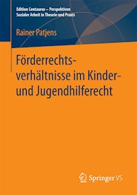 Förderrechtsverhältnisse im Kinder- und Jugendhilferecht - Rainer Patjens - E-Book