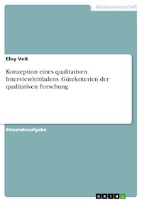 Konzeption eines qualitativen Interviewleitfadens. Gütekriterien der qualitativen Forschung - Eloy Veit - E-Book