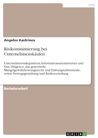 Risikominimierung bei Unternehmenskäufen - Angelos Kastrinos - E-Book