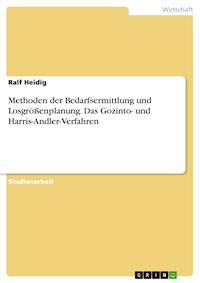 Methoden der Bedarfsermittlung und Losgrößenplanung. Das Gozinto- und Harris-Andler-Verfahren - Ralf Heidig - E-Book