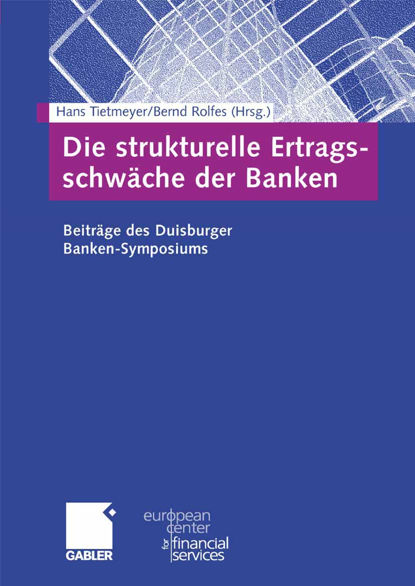 Die strukturelle Ertragsschwäche der Banken -  - E-Book