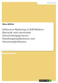 Influencer-Marketing in B2B-Märkten. Rationale und emotionale Entscheidungsprozesse - Handlungsimplikationen und Einsatzmöglichkeiten - Nina Müller - E-Book