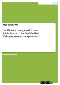 Die Dienstleistungsqualität von Spielerberatern im Profi-Fußball. Wahrgenommen aus Spielersicht - Anjo Wilmanns - E-Book