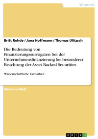 Die Bedeutung von Finanzierungssurrogaten bei der Unternehmensfinanzierung bei besonderer Beachtung der Asset Backed Securities - Britt  Rohde - E-Book