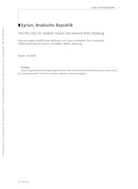 Familienrecht Syrien - Arabische Republik - Priv.-Doz. Dr. Nadjma Yassari - E-Book