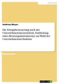 Die Ertragsbesteuerung nach der Unternehmenssteuerreform. Erarbeitung eines Beratungsinstrumentes zur Wahl der Unternehmensrechtsform - Andreas Meyer - E-Book