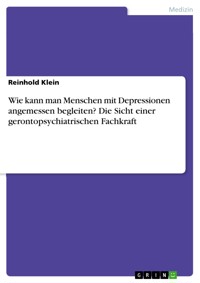 Wie kann man Menschen mit Depressionen angemessen begleiten? Die Sicht einer gerontopsychiatrischen Fachkraft - Reinhold Klein - E-Book