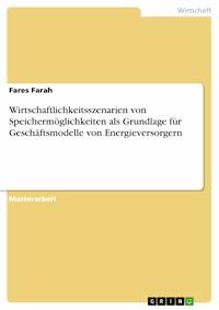 Wirtschaftlichkeitsszenarien von Speichermöglichkeiten als Grundlage für Geschäftsmodelle von Energieversorgern - Fares Farah - E-Book