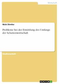 Probleme bei der Ermittlung des Umfangs der Schattenwirtschaft - Nick Dimler - E-Book