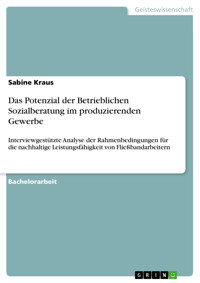 Das Potenzial der Betrieblichen Sozialberatung im produzierenden Gewerbe - Sabine Kraus - E-Book