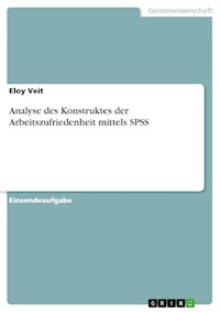 Analyse des Konstruktes der Arbeitszufriedenheit mittels SPSS - Eloy Veit - E-Book