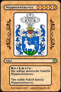 Die adlige polnische Familie Hippocentaurus. The noble Polish family Hippocentaurus. - Werner Zurek - E-Book