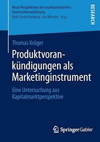 Produktvorankündigungen als Marketinginstrument - Thomas Krüger - E-Book