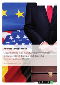 Organhaftung und Geschäftsleiterermessen in Deutschland, Europa und den USA - Andreas Schlegelmilch - E-Book
