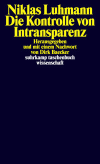 Die Kontrolle von Intransparenz - Niklas Luhmann - E-Book