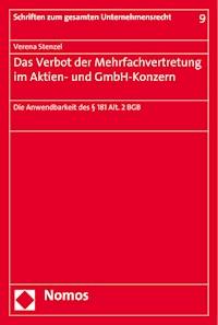 Das Verbot der Mehrfachvertretung im Aktien- und GmbH-Konzern - Verena Stenzel - E-Book