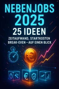 Nebenjobs 2025: 25 Ideen — Zeitaufwand, Startkosten, Break-even—auf einen Blick. - Birgit Hahn - E-Book