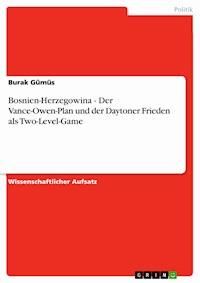 Bosnien-Herzegowina - Der Vance-Owen-Plan und der Daytoner Frieden als Two-Level-Game - Burak Gümüs - E-Book