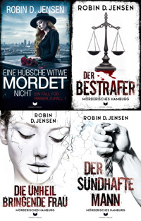 Mörderisches-Hamburg-Krimi-Sammelband: Eine hübsche Witwe mordet nicht, Der Bestrafer, Die unheilbringende Frau, Der sündhafte Mann - Robin D. Jensen - E-Book