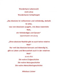 Wunderbare Lebenswelt nicht ohne wunderbaren Schöpfergott - Nikolaus Listner - E-Book