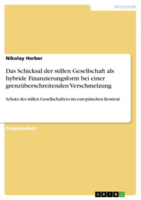 Das Schicksal der stillen Gesellschaft als hybride Finanzierungsform bei einer grenzüberschreitenden Verschmelzung - Nikolay Herber - E-Book
