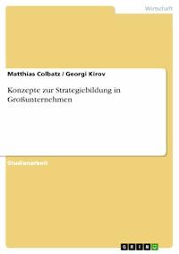Konzepte zur Strategiebildung in Großunternehmen - Matthias Colbatz - E-Book