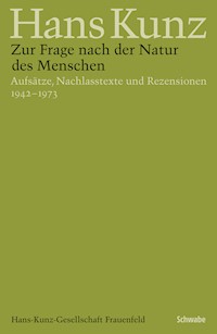 Zur Frage nach der Natur des Menschen - Hans Kunz - E-Book