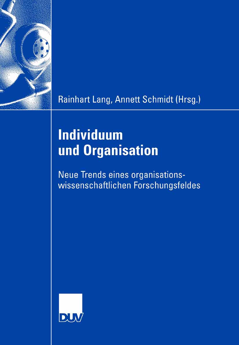 Individuum und Organisation -  - E-Book