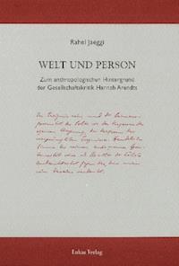 Welt und Person - Rahel Jaeggi - E-Book
