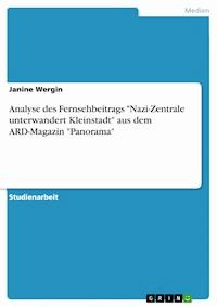 Analyse des Fernsehbeitrags "Nazi-Zentrale unterwandert Kleinstadt" aus dem ARD-Magazin "Panorama" - Janine Wergin - E-Book