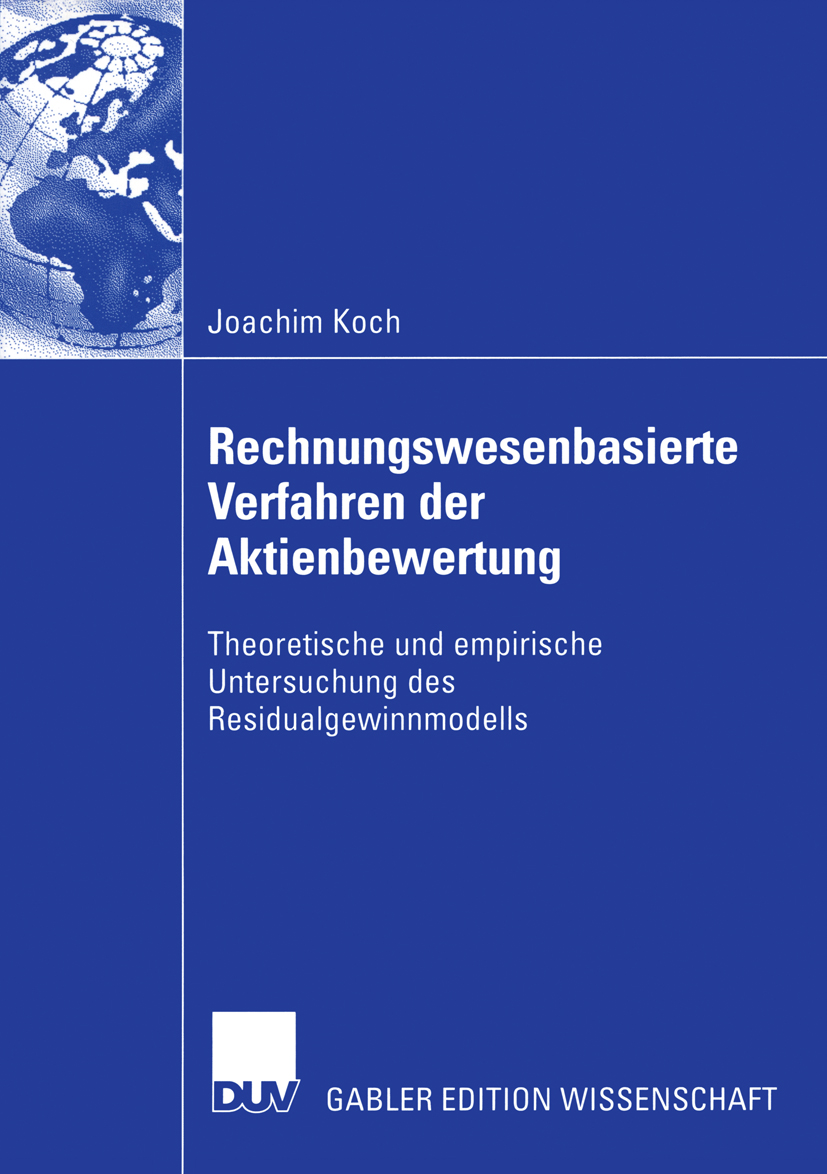 Rechnungswesenbasierte Verfahren der Aktienbewertung - Joachim Koch - E-Book