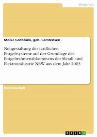Neugestaltung der tariflichen Entgeltsysteme auf der Grundlage des Entgeltrahmenabkommens der Metall- und Elektroindustrie NRW aus dem Jahr 2003 - Meike Grobbink, geb. Carstensen - E-Book