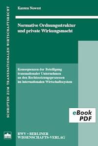 Normative Ordnungsstruktur und private Wirkungsmacht - Karsten Nowrot - E-Book
