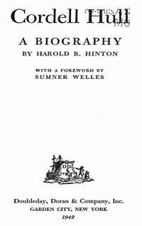 Cordell Hull - Harold B. Hinton - E-Book