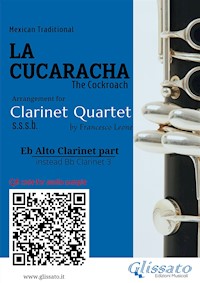Eb Alto Clarinet (instead Bb 3) part of "La Cucaracha" for Clarinet Quartet - Mexican Traditional - E-Book