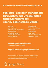 Aachener Bausachverständigentage 2018 -  - E-Book
