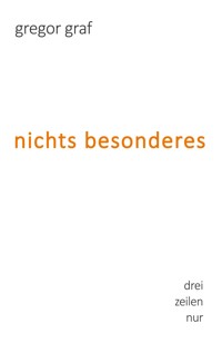 nichts besonderes - Gregor Graf - E-Book